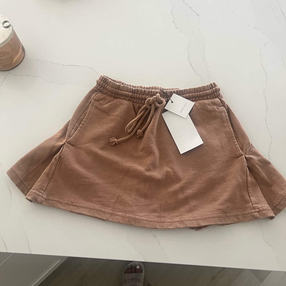 Zara Tan Mini Skirt